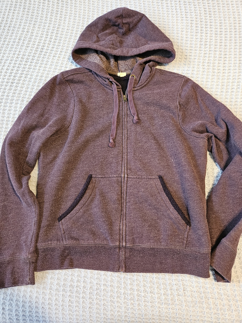 J. Crew Purple Sherpa-Lined Zip Hoodie